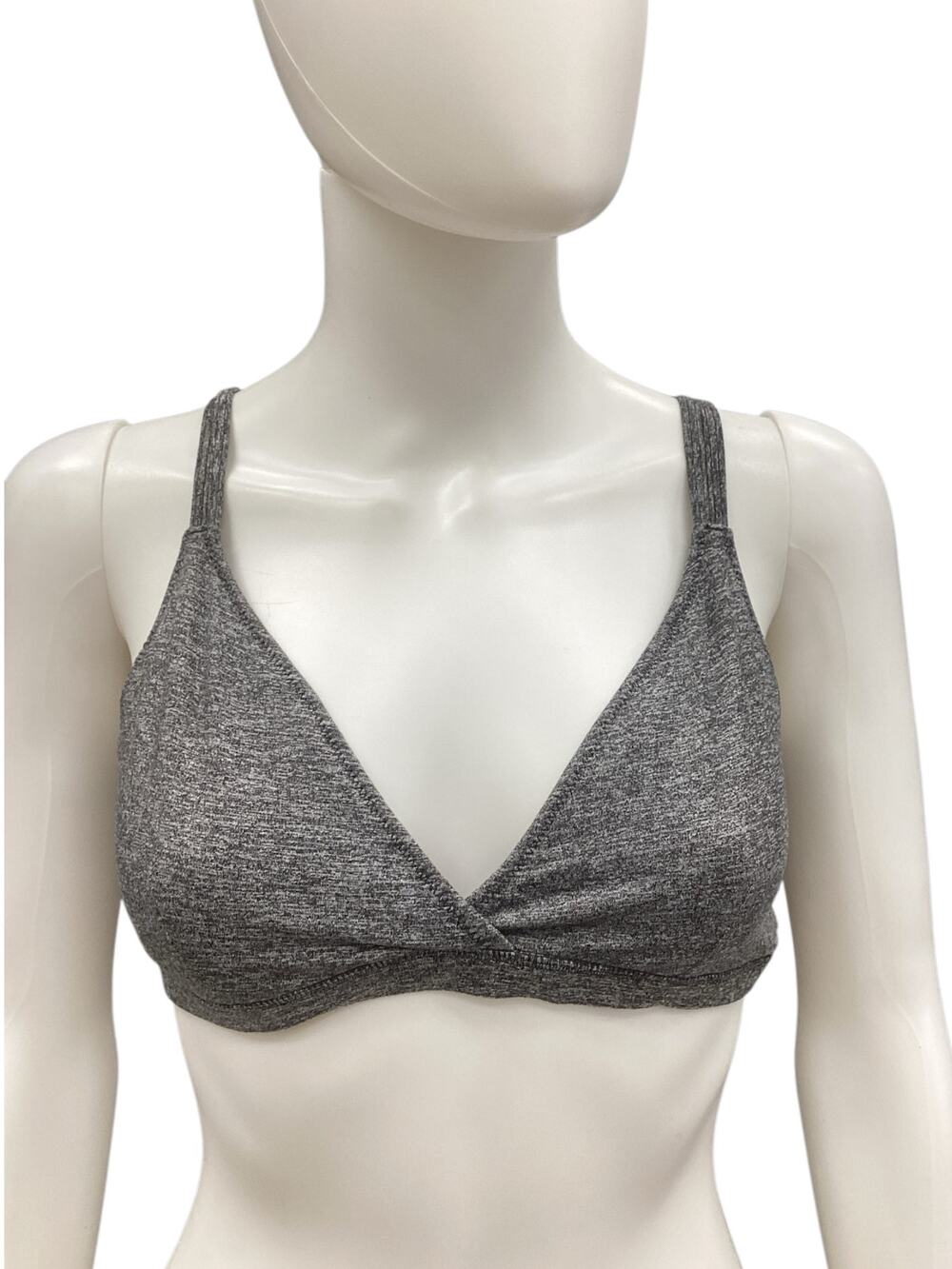 Free People Women’s Bra Top Size L Polyester Spandex Blend Soft Gray